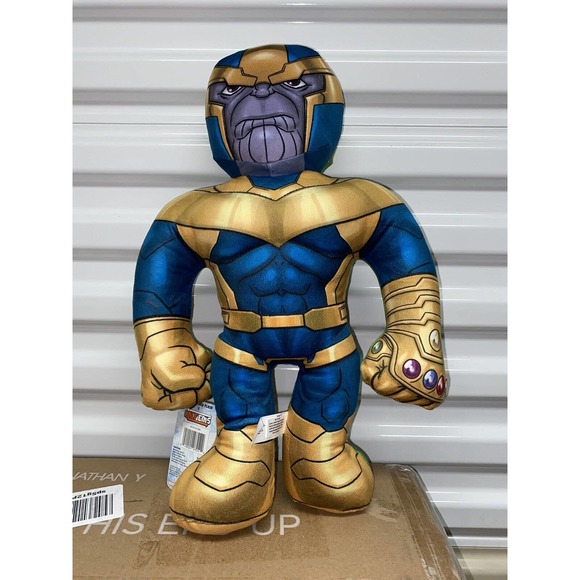 THANOS & HULK 2in1 Marvel Half Ems 18" Tall /Double Sided Plush Toy New W/Tags - Picture 2 of 6